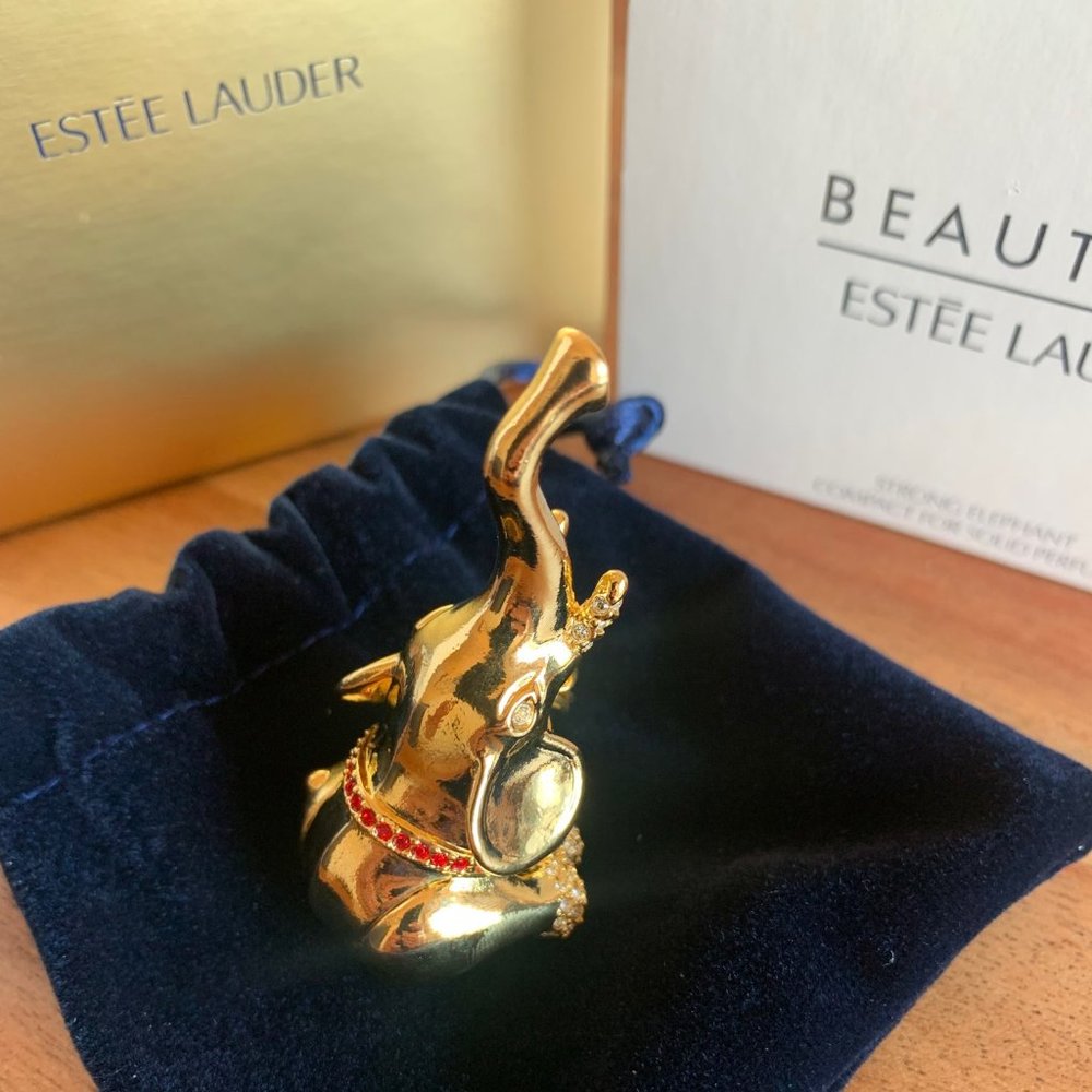 Estee Lauder Beautiful Strong Elephant Compact For Solid Perfume (2016)